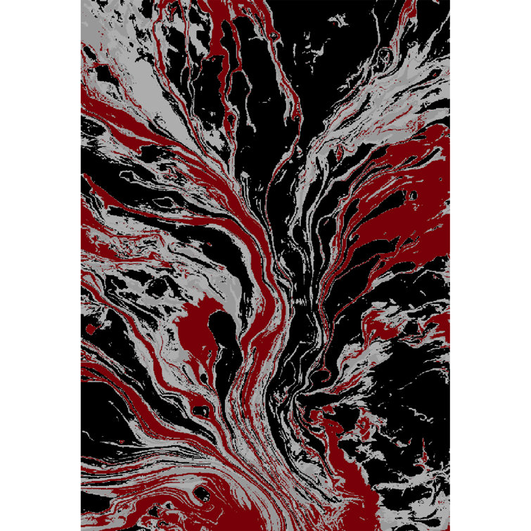 Galaxy Series Abrstract Black/Gray/Ivory/Beige Area Rug