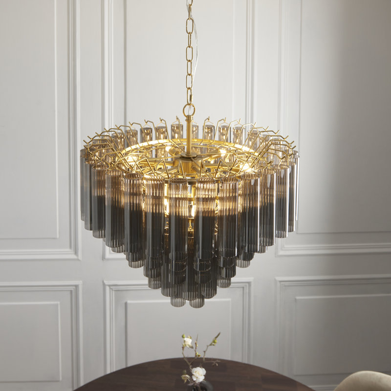 Woodland 12lt Pendant light Straight, Black