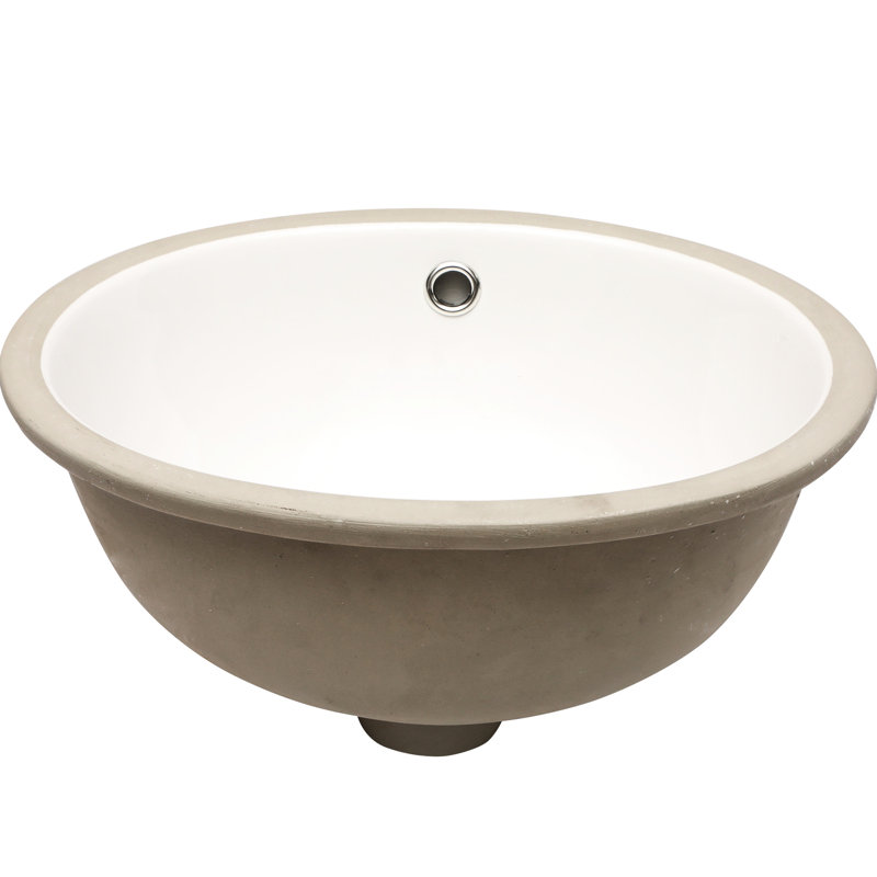 16,5 po X 13,4 po, encastré, céramique, ovale, blanc, lavabo de salle de bain, teinté, facile à nettoyer, résistant aux acides, faible absorption d'eau, salles de bain