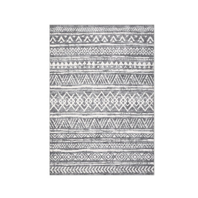  Tapis de salon 10 x 13 Tapis lavable à rayures moderne