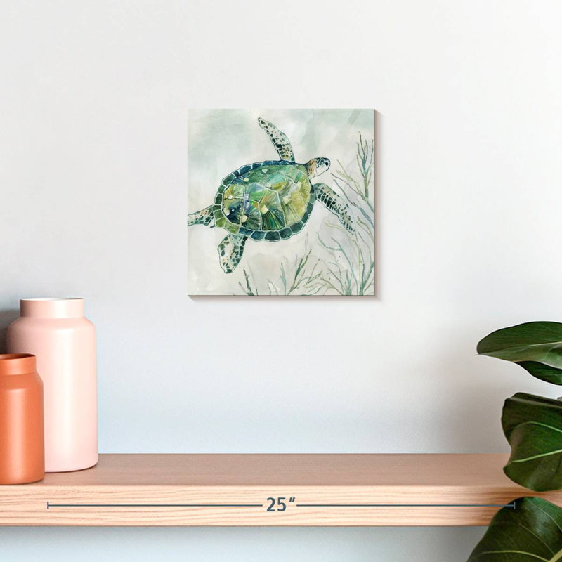 Crowle Seagrass Turtle I, 10" H x 10" W