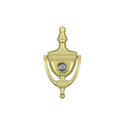 Deltana DKV6RU26 Door Knocker-Viewer, Victorian Rope in Polished Chrome