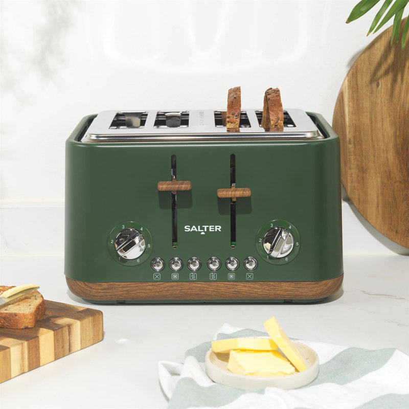 SALTER TORONTO 4 SLICE TOASTER - GREEN