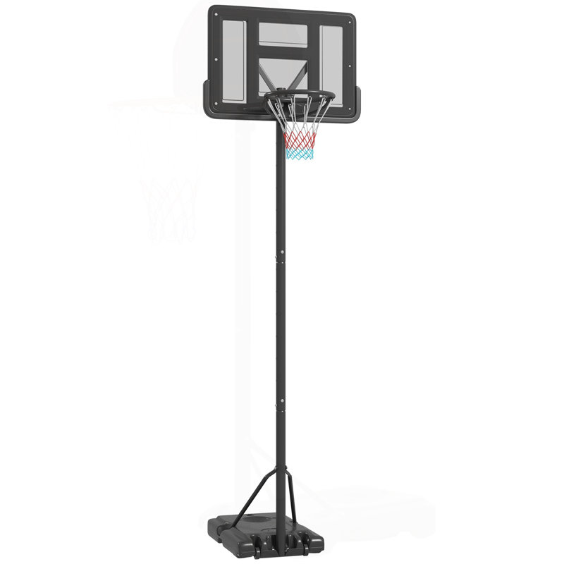 Versatile Portable Basketball Hoop for All Ages and Outdoor Use, 145.8" H x 35.5" W x 23.5" D