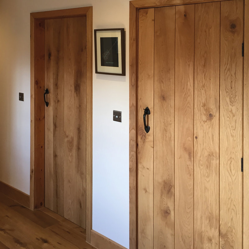 Rustic Oak Ledged Solid Internal Door Unfinished, 198.1cm H x 76.2cm W x 4cm D