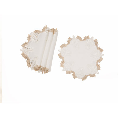 Monticello Polyester Embroidered Round Placemat