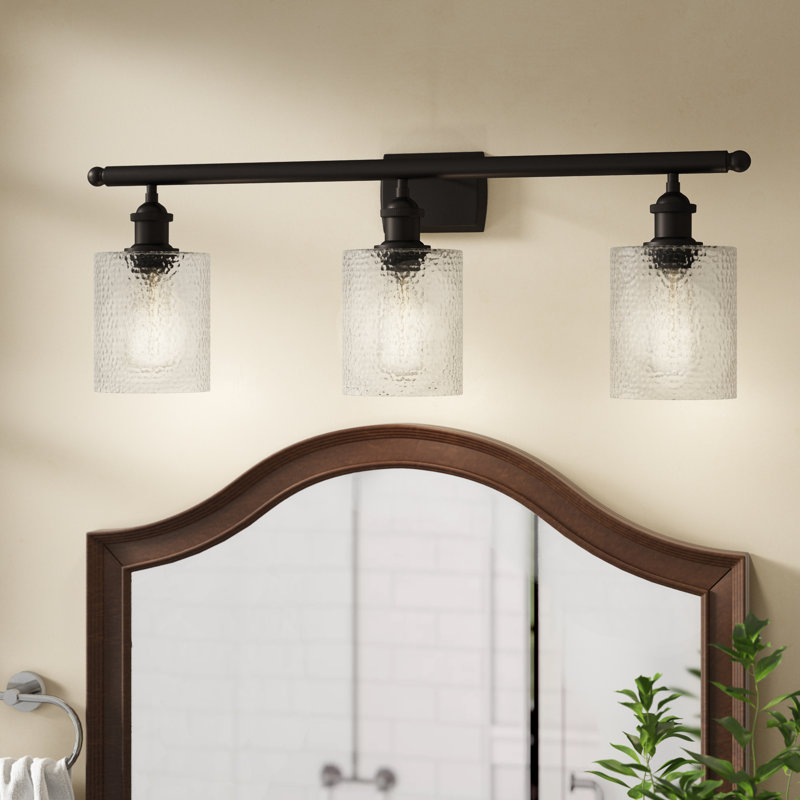 Éclairage de salle de bain à intensité variable à 3 lumières Leilani, Bronze huilé