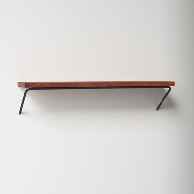 Dryden Solid Wood Metal Floating Shelf