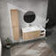 Meuble-lavabo mural 48 po avec lavabo et armoire d'appoint 48 po