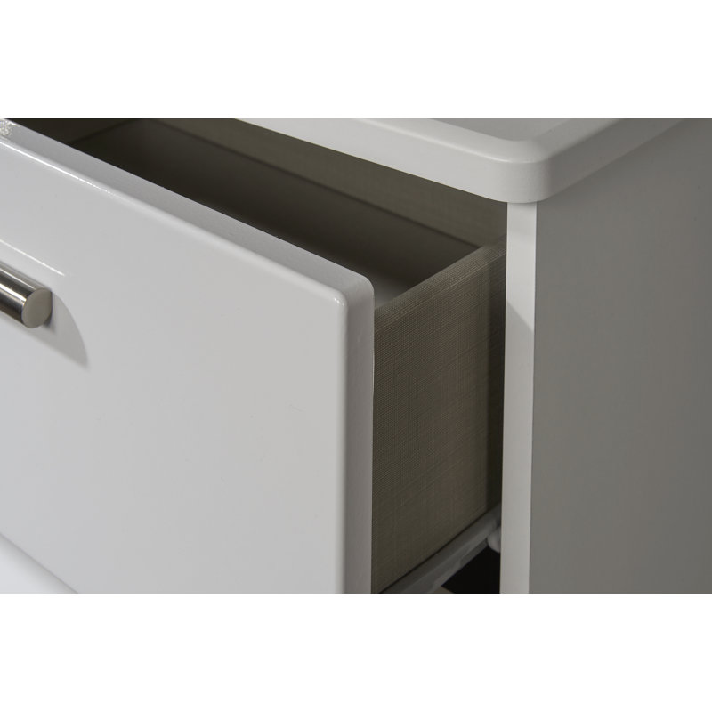 Fully Assembled Yvette 6 Drawer Chest, White