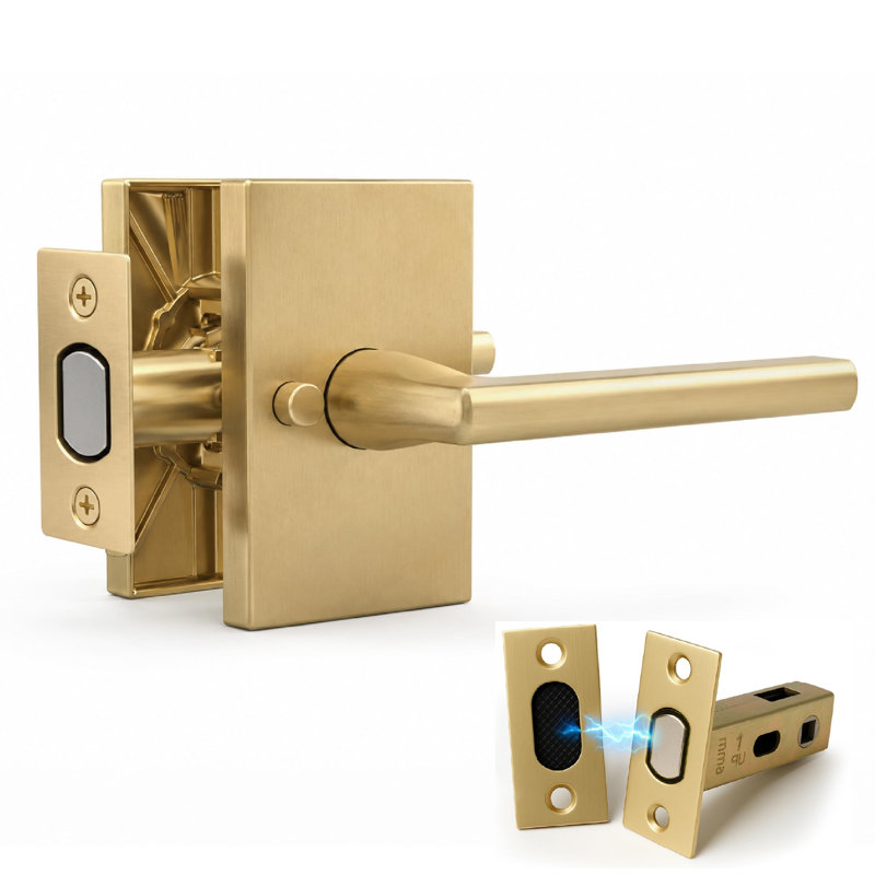Poignée Mega Poignées Glamour, Satin Brass, Privacy (Bed & Bath)