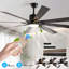 Ventilateur de plafond à DEL réglable de 72 po avec 8 pales et télécommande Luka