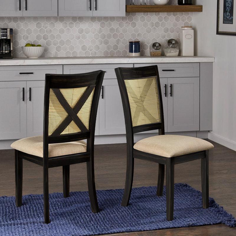 Chaise d'appoint Pulukan, Noir / beige