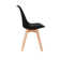 Stephenie 4 Person Dining set - a Rectangular Plastic Dining Table with Wooden Legs and a Set of 4 Faux Leather Cushion Padded Dining Chairs for Dining Room - Modern Dining Table Set