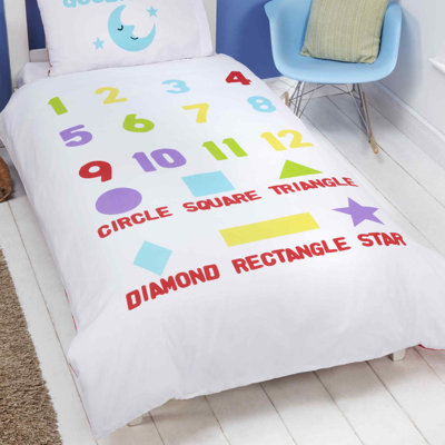 White/Red 132 TC Reversible Duvet Cover Set