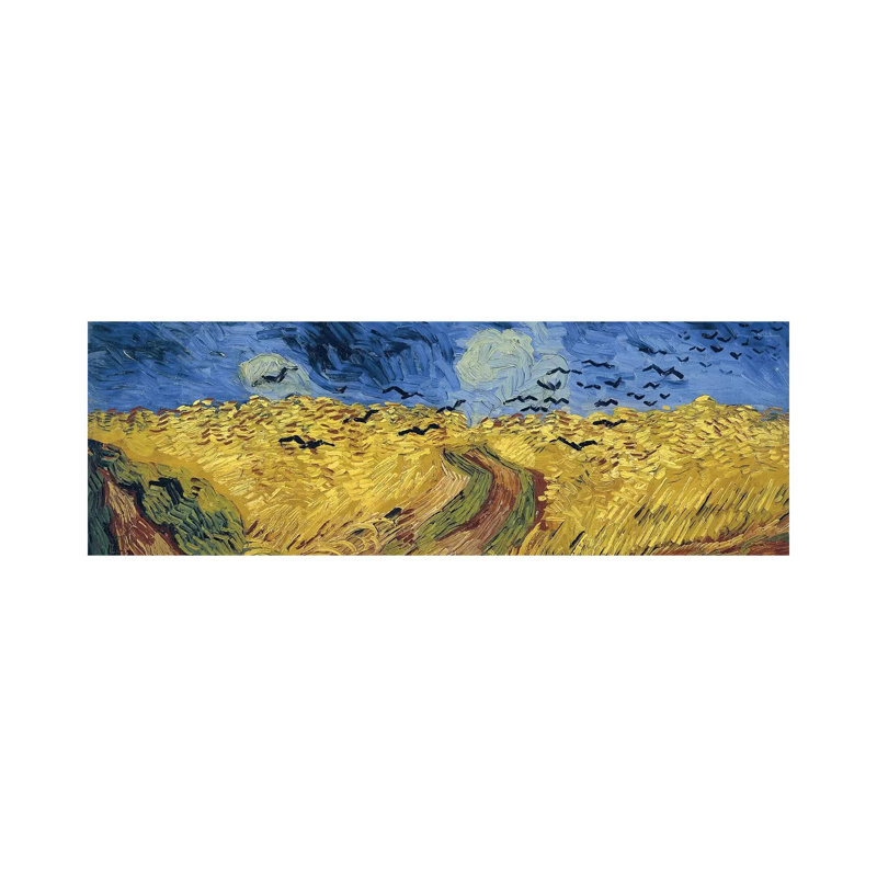 Wheatfield With Crows, 1890 by Vincent Van Gogh - Wrapped Canvas Panoramic Painting