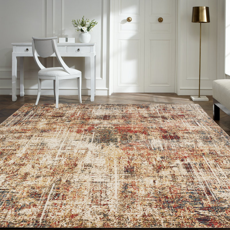 Holsworthy Abstract Area Rug, Rectangle 5'5" x 7'7"