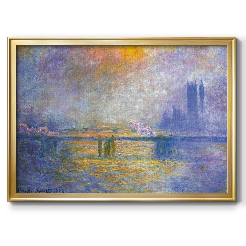 Charing Cross Bridge, The Thames 02, 1903, H 14 po x l 20 po x P 1,5 po, Or