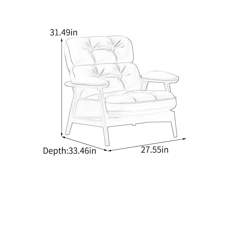 Chaise de loisirs moderne en similicuir minimaliste