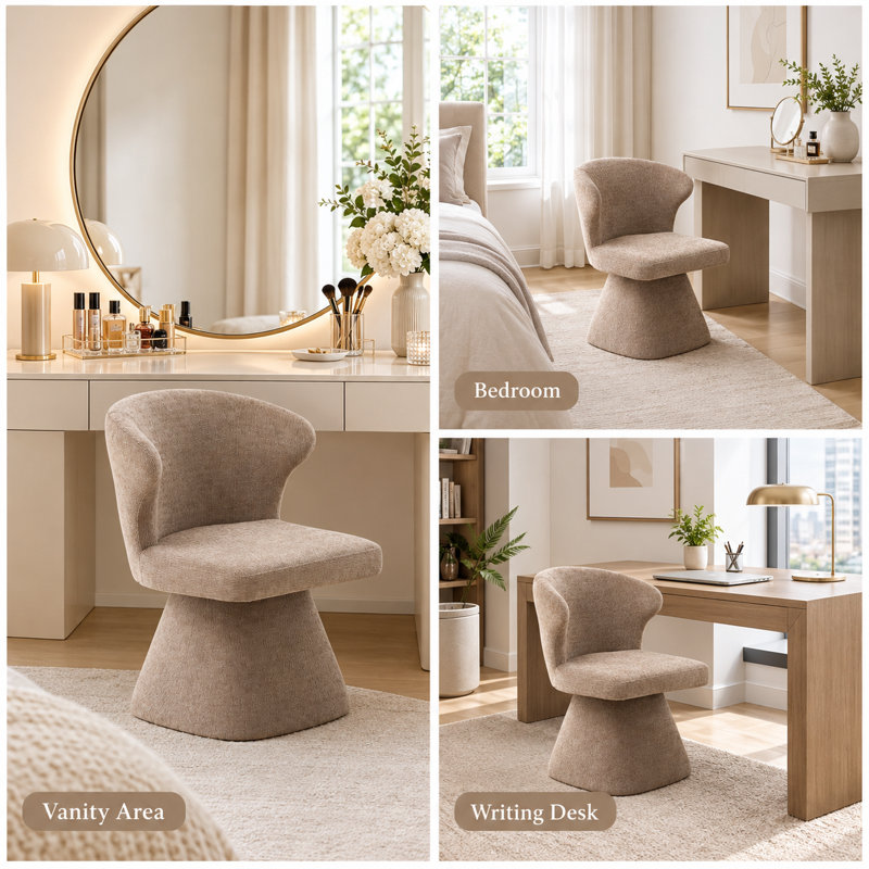 Tabouret de coiffeuse, Brun