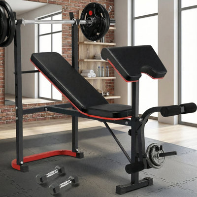 8-In-1 Full Body Weight Bench Set - 661 LBS Capacity Complete Family Training System