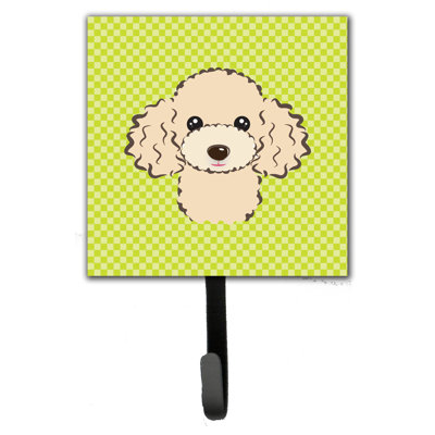 Porte-caniche en damier et crochet mural