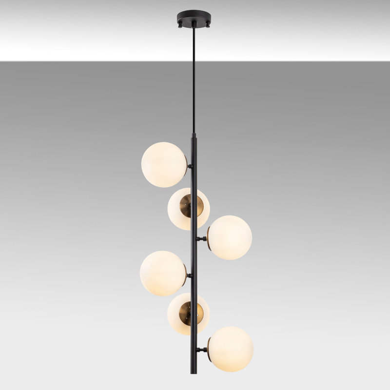 Luper 6 - Light Unique/Statement Chandelier, Black