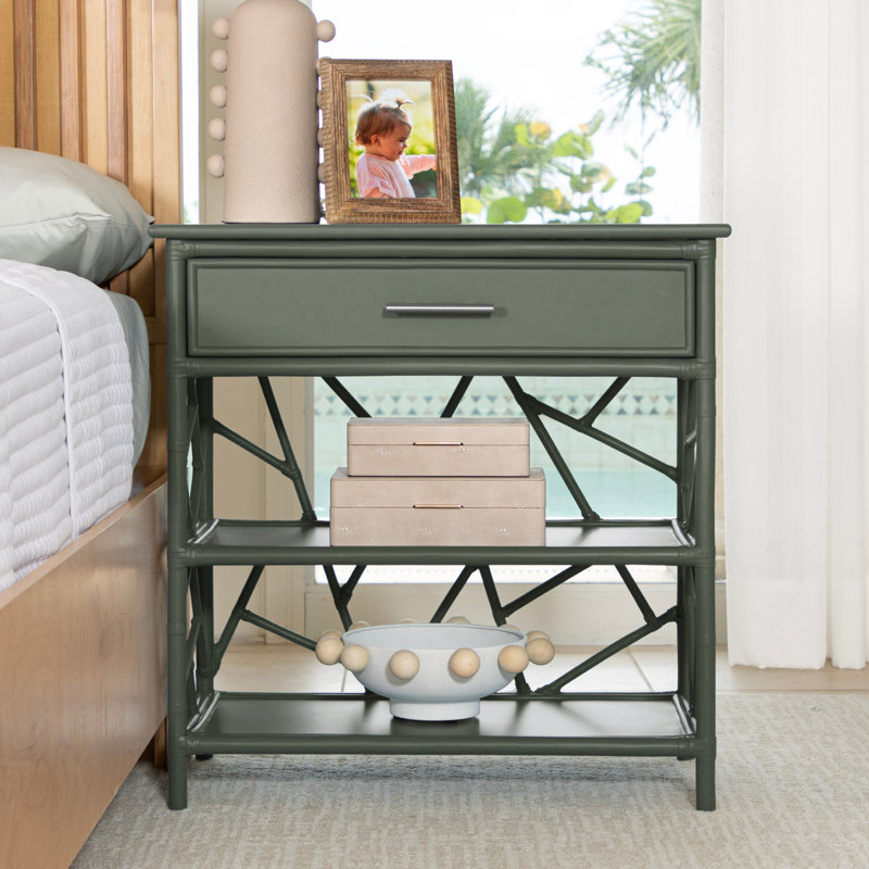 End Table with Storage, Evergreen