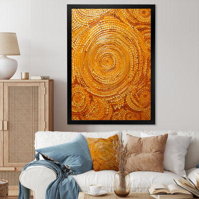 Orange Floral Twilight Dream Abstract Collages IV - Abstract Collages Wall Art