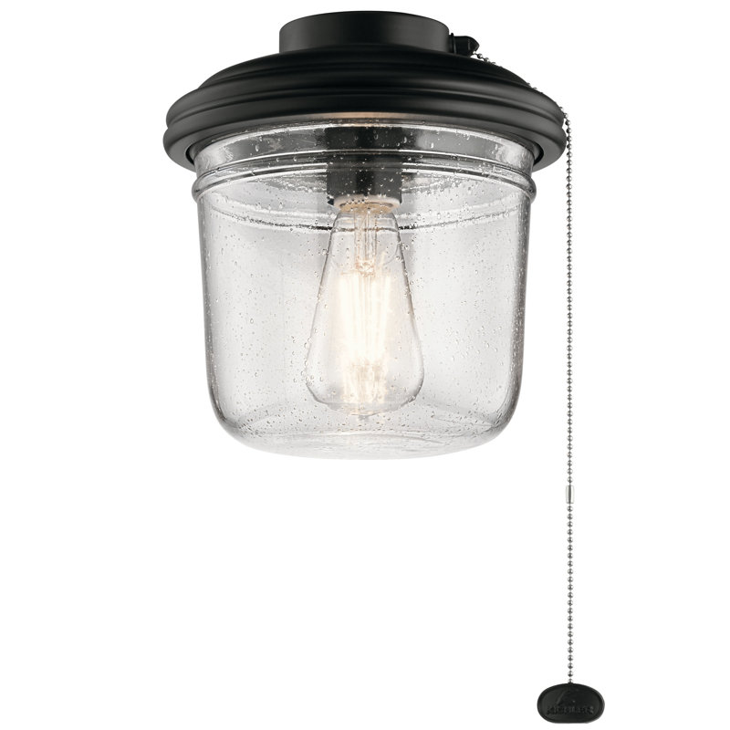 Yorke 8.5'' 1 - Light Globe Ceiling Fan Light Kit, Satin Black