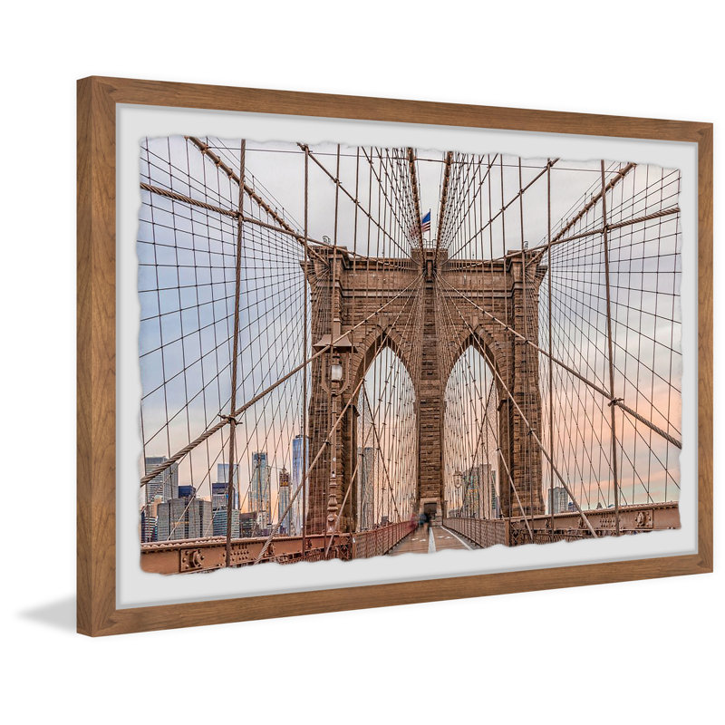 «The Iconic Brooklyn Bridge», reproduction encadrée, H 12 po x l 18 po x P 1,5 po