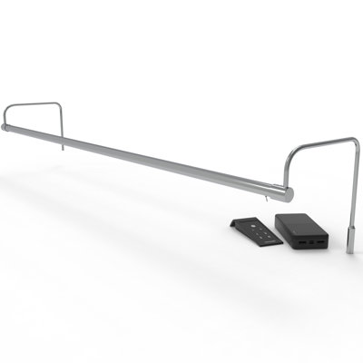 Lampe d'art linéaire mince avec trousse rigide et télécommande, H 9 po x l 43 po x P 9 po