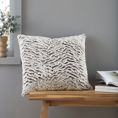Wolf Faux Soft Soft Fur 43x43cm Cushion with Inner