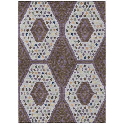 Machine Washable Indoor/Outdoor Chantille  Tribal Rug