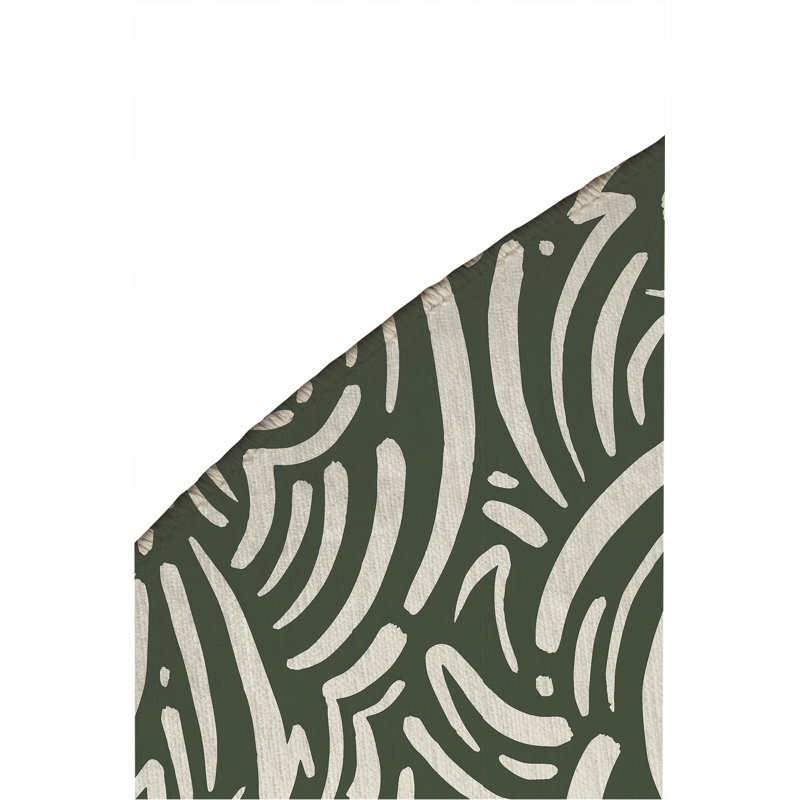 Cozy Swirl Non-Slip Outdoor Rug, Round 5'