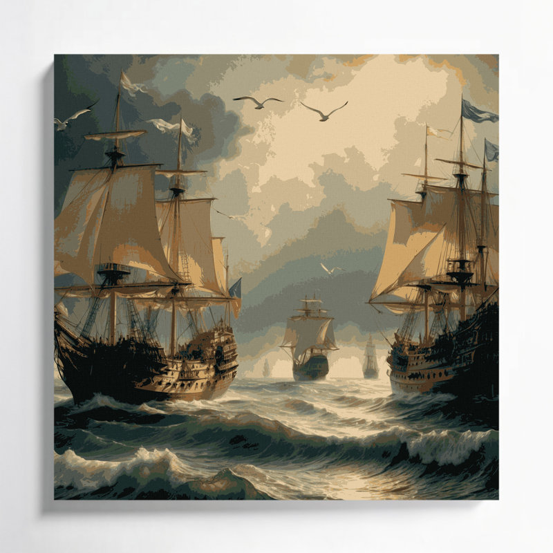 Art mural sur toile brun, H 12 po x l 12 po