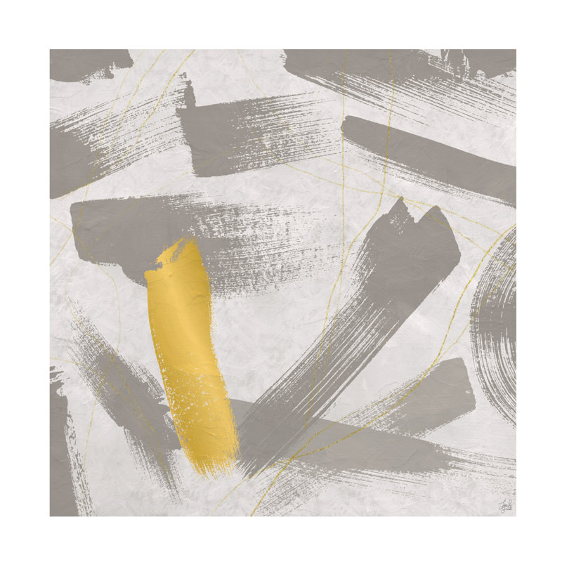 Art sur toile, ligne bolologienne et coups de pinceau, H 35 po x l 35 po