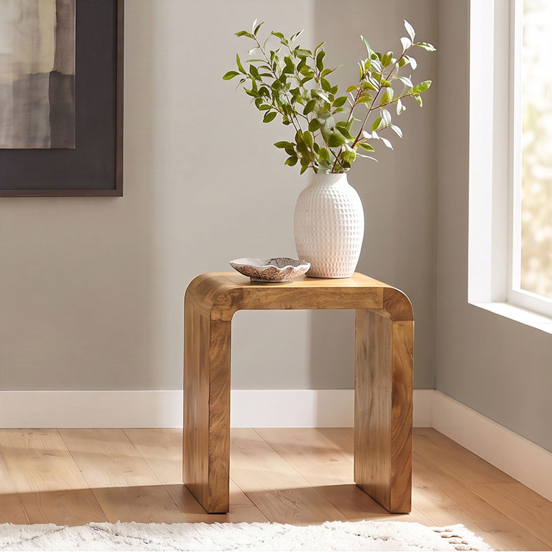 Table d'appoint rectangulaire Booker en bois de manguier naturel