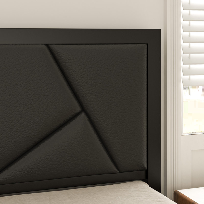 Bacote Upholstered Metal Platform Bed, Full