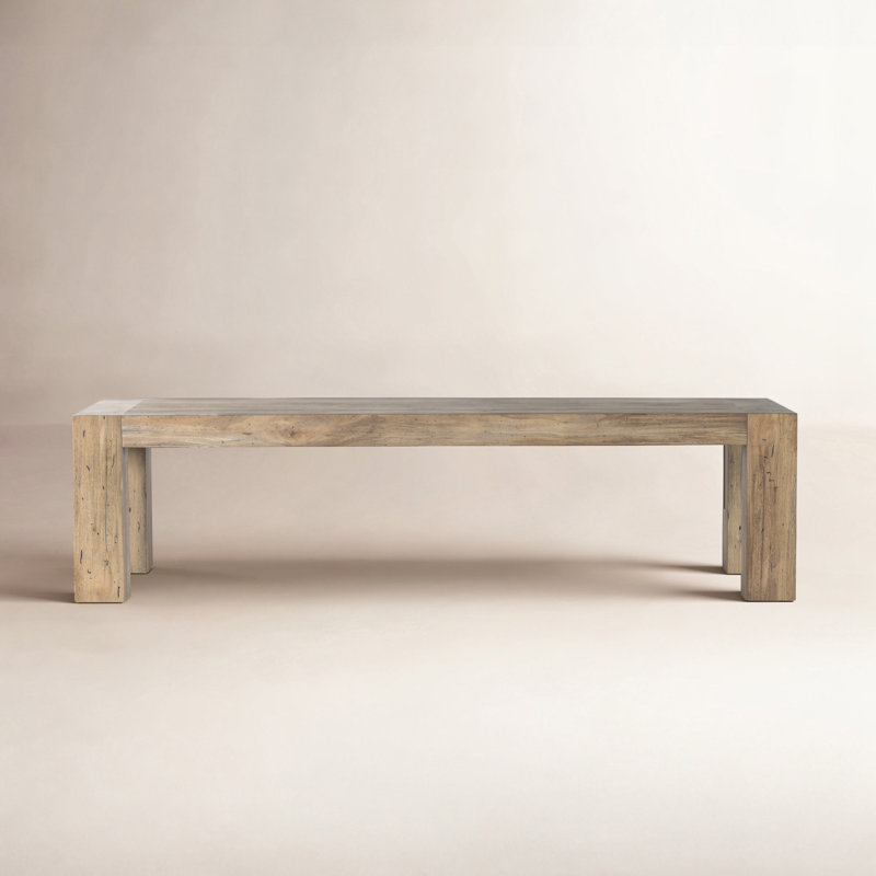 Abaso Dining Table, Rustic Wormwood Oak, 30'' H x 108'' W x 43'' D