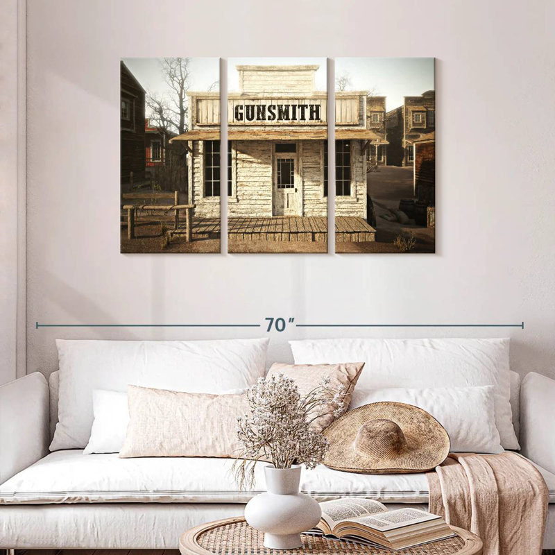 Lelar Western Gunsmith Shop, 28" H x 45" W