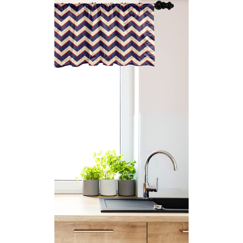 Ensemble de 2 cantonnières bleu foncé Ambesonne, L 54 po x L 18 po