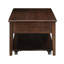Table basse classique en noyer avec fonction de levage et compartiments pour objets décoratifs
