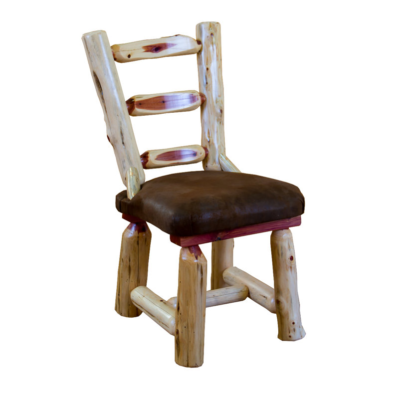 Algona 18 " H Faux Leather Upholstered Cedar Solid Wood Side Chair