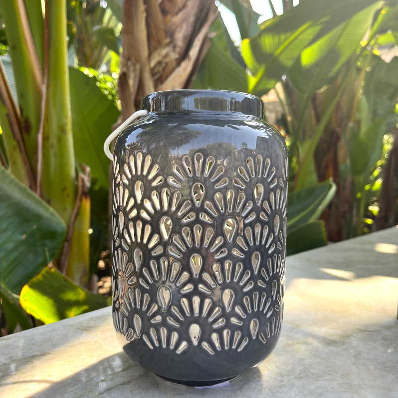 8'' H Concrete / Cement Tabletop Lantern