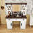 Makeup Vanity Desk with Mirror, Charging Station and Drawers