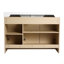 Meuble-lavabo autoportant 48 po avec lavabo en résine et 3 portes d'armoire à fermeture en douceur (KD-PACKING)