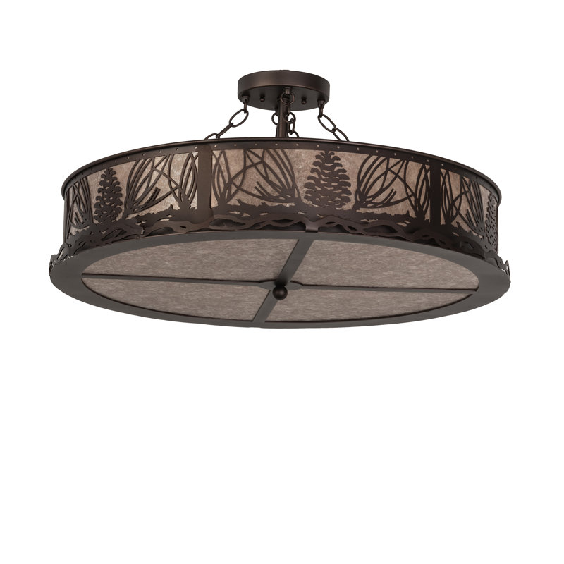 Mountain Pine 8 - Light Semi Flush Mount