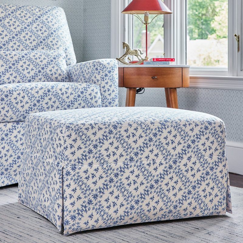 Morris & Co. x Namesake Crawford Gliding Ottoman, Blue