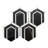 Argos Peak 12" x 14" Hexagon Marble Mosaic Floor and Wall Tile-113665184